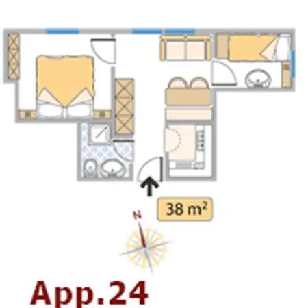 アパートホテル Alta Badia コルフォスコ